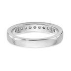 14K White Gold 11-Stone 1/3 carat Round Diamond Complete Channel Band
