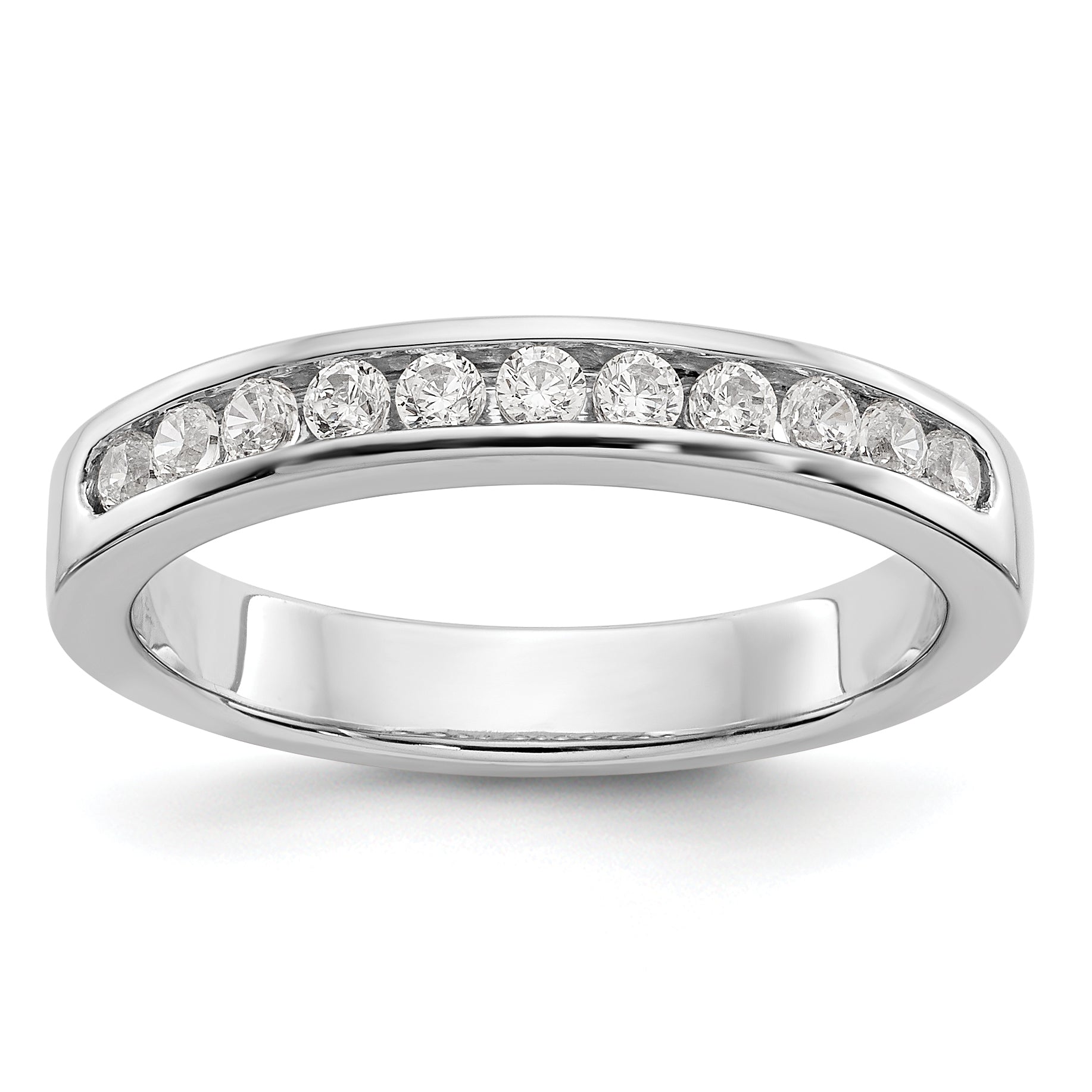 Platinum 11-Stone 1/3 carat Round Diamond Complete Channel Band Main image