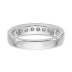 14K White Gold 11-Stone 3/4 carat Round Diamond Complete Channel Band