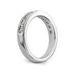 14K White Gold 11-Stone 3/4 carat Round Diamond Complete Channel Band