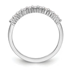 Platinum 11-Stone 1/5 carat Round Diamond Complete Wedding Band