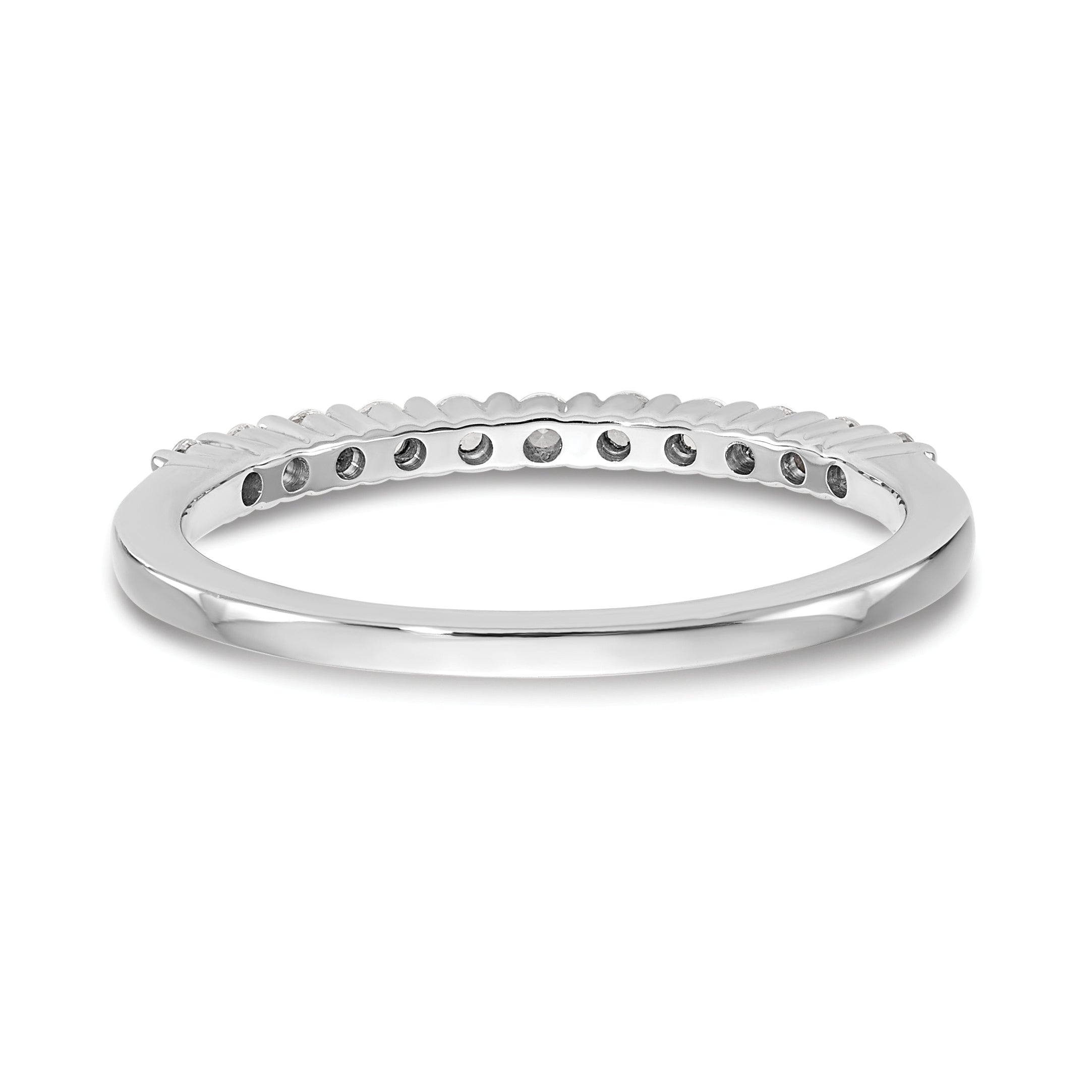 Platinum 11-Stone 1/5 carat Round Diamond Complete Wedding Band