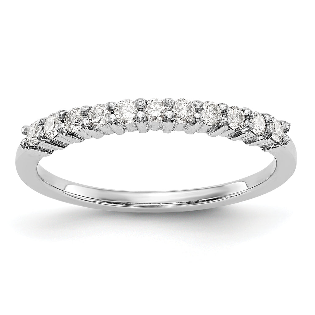 Platinum 11-Stone 1/5 carat Round Diamond Complete Wedding Band