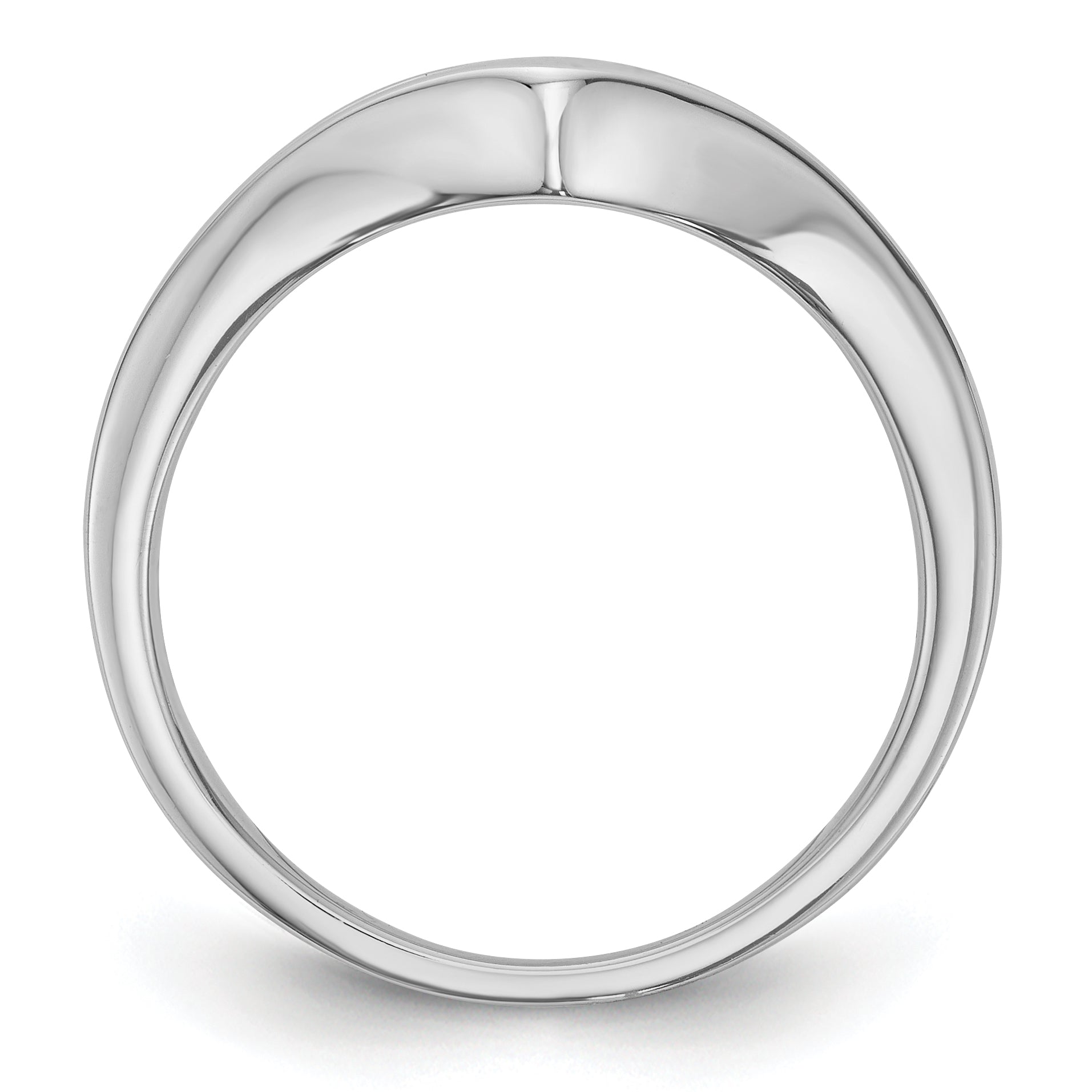 14K White Gold Channel-set 1/2 carat Diamond Contoured Complete Wedding Band - 7