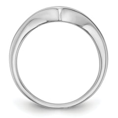 14K White Gold Channel-set 1/2 carat Diamond Contoured Complete Wedding Band - 7