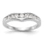 14k White Gold Channel-set 1/2 carat Diamond Contoured Complete Wedding Band