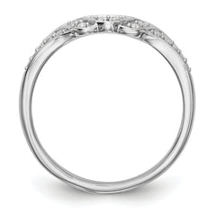 14K White Gold Diamond Band - 7