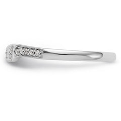 14K White Gold Diamond Band - 7