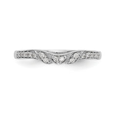 14K White Gold Diamond Band