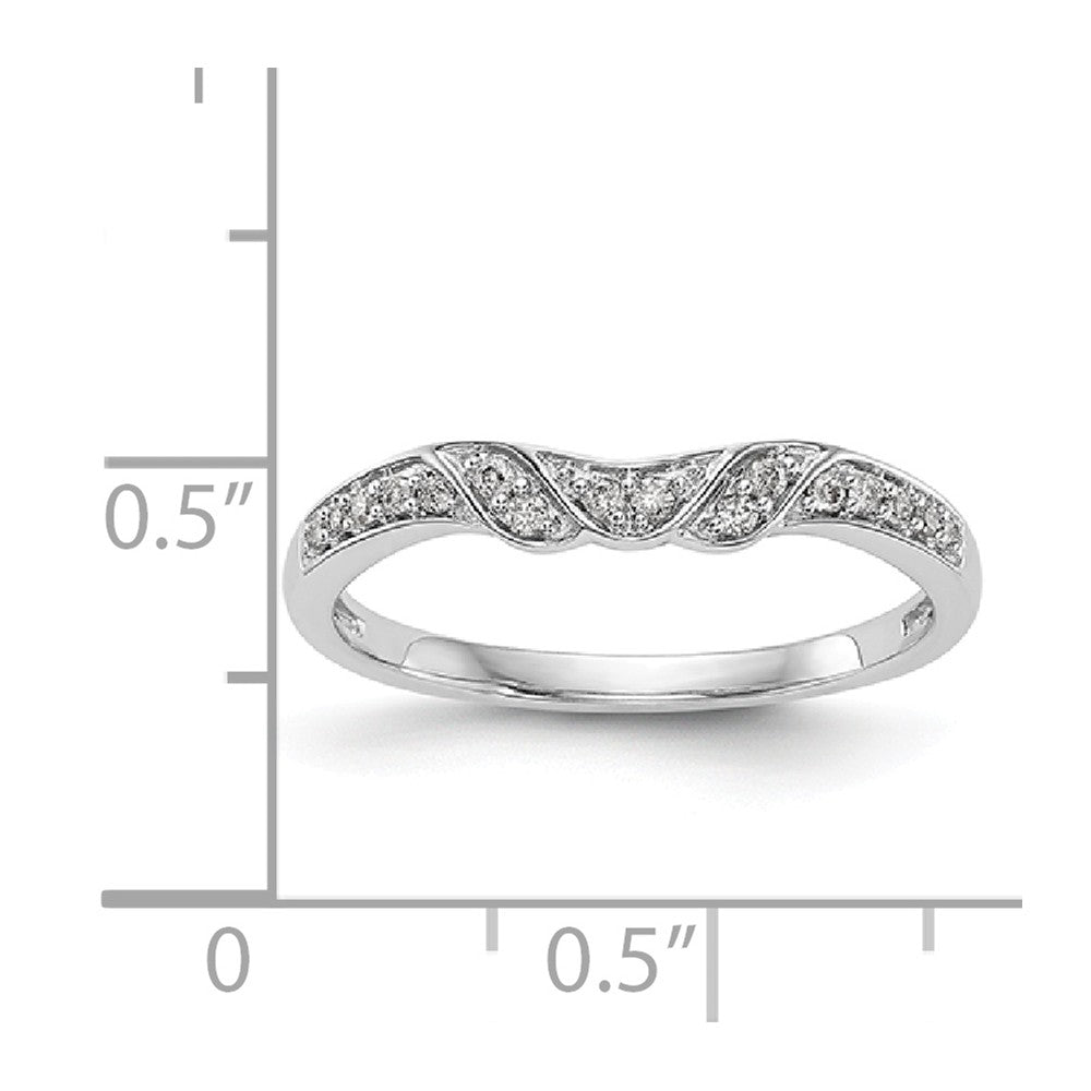 14K White Gold Diamond Band