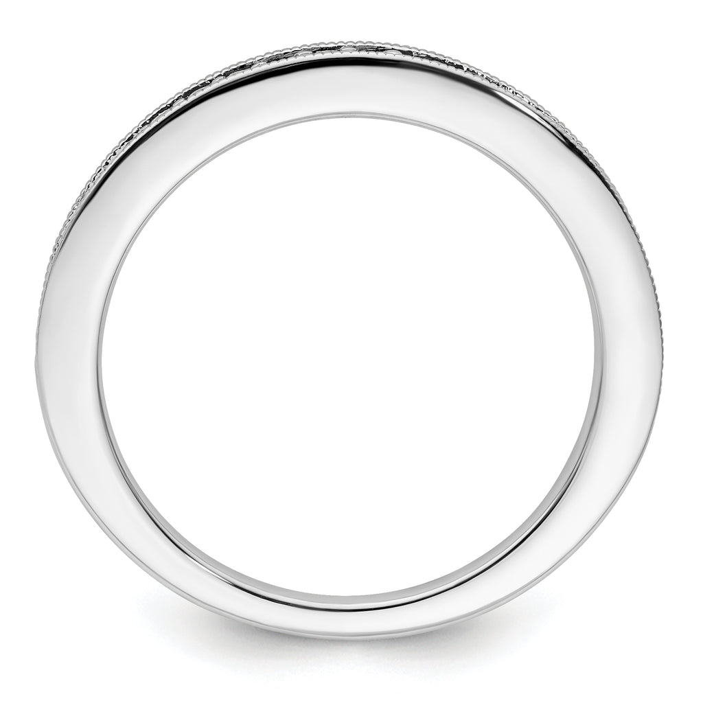 14K White Gold 1/6 carat Diamond Complete Wedding Band