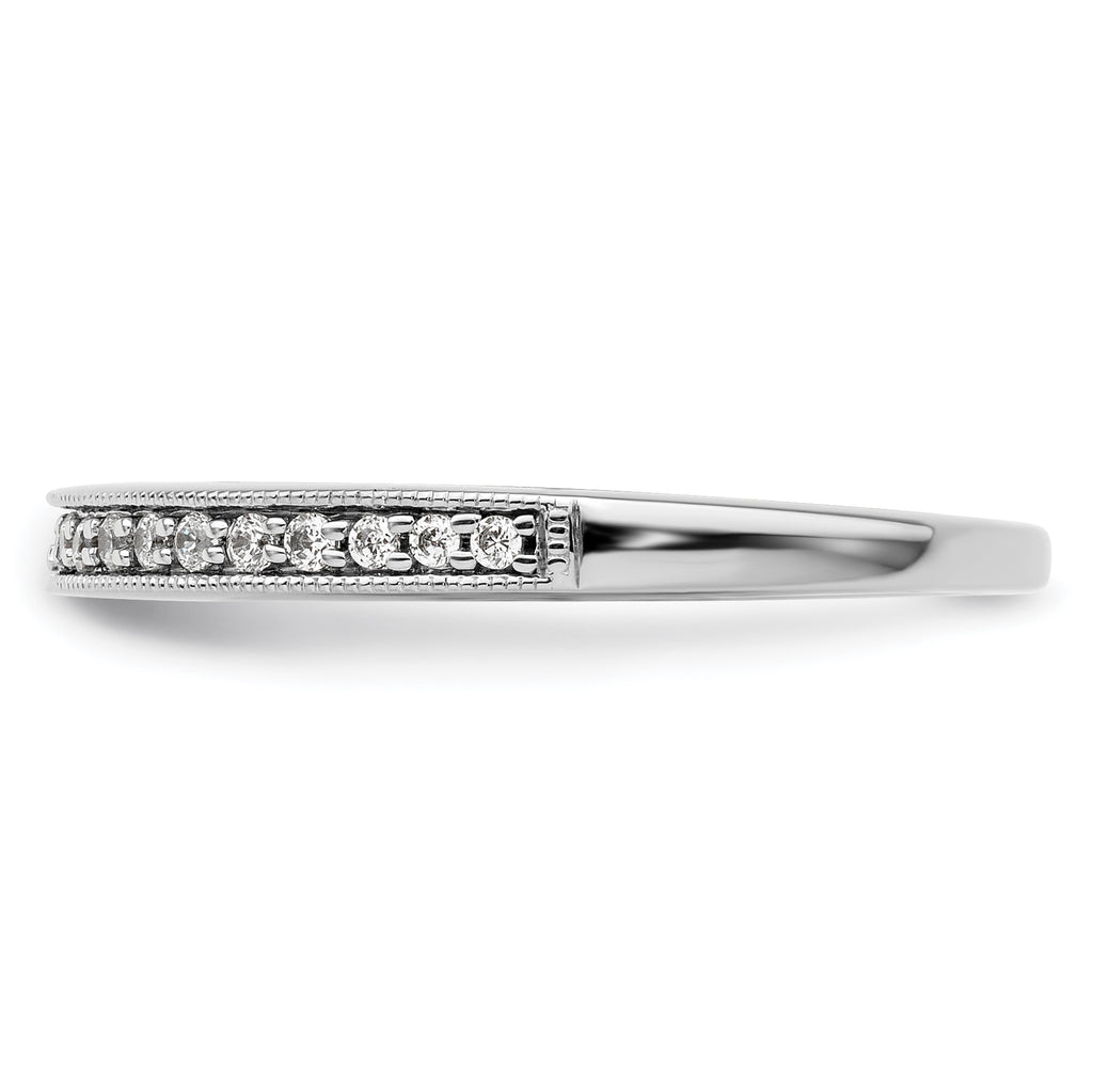 14K White Gold 1/6 carat Diamond Complete Wedding Band