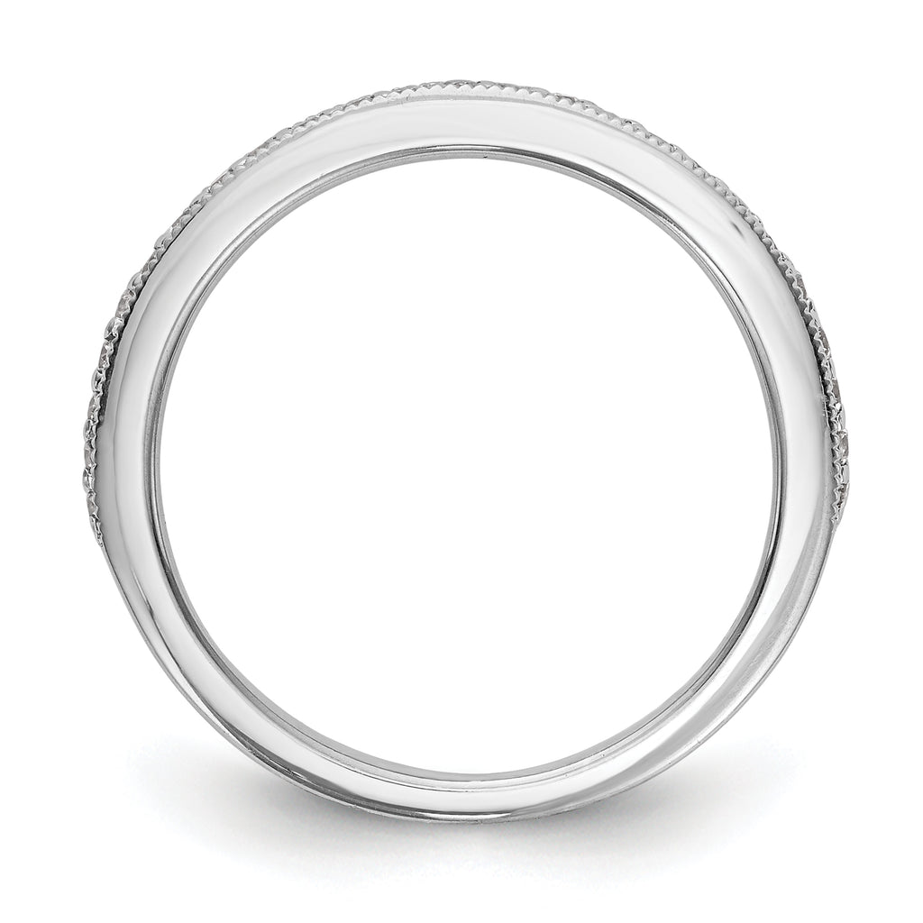 14K White Gold 1/6 carat Diamond Complete Wedding Band