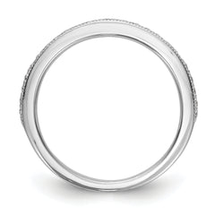 14K White Gold Diamond Band - 7