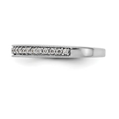 14K White Gold Diamond Band - 7