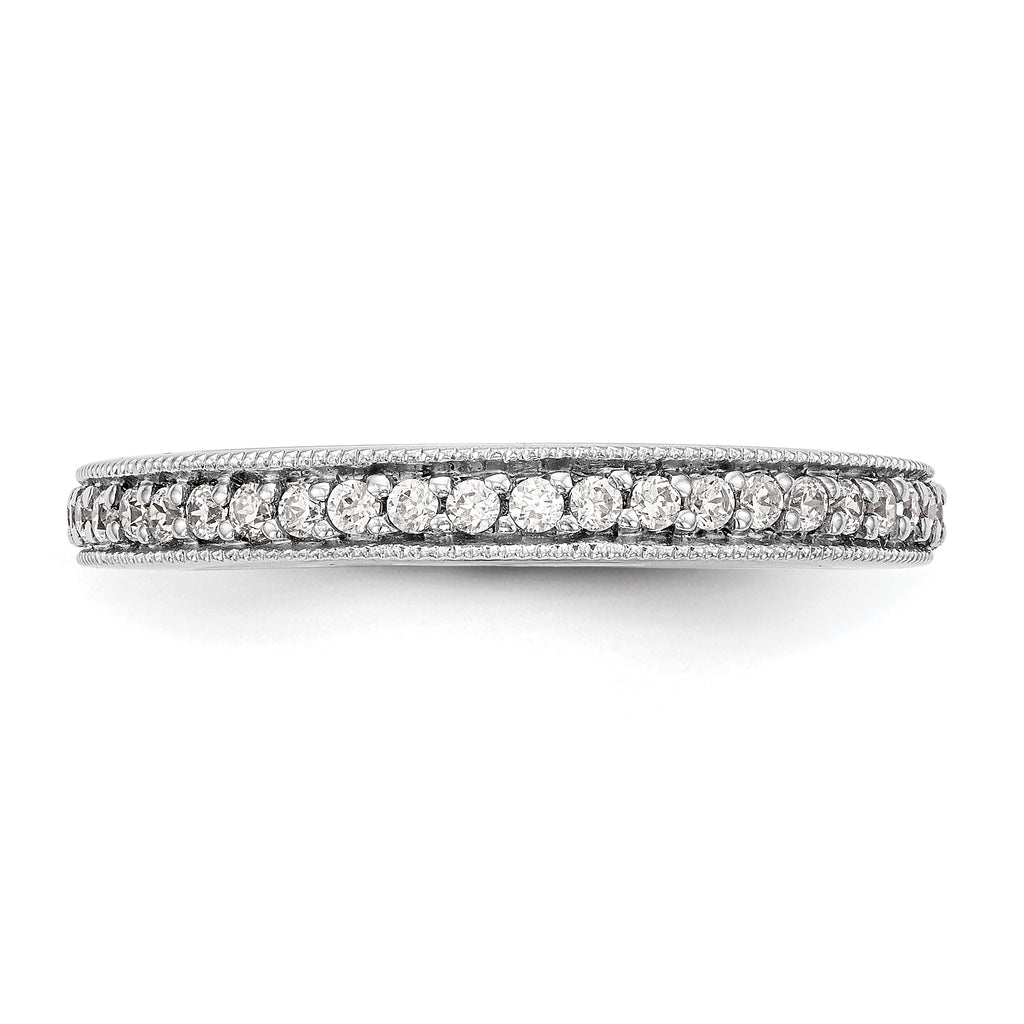 14K White Gold 1/6 carat Diamond Complete Wedding Band