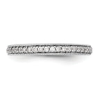 14K White Gold 1/6 carat Diamond Complete Wedding Band