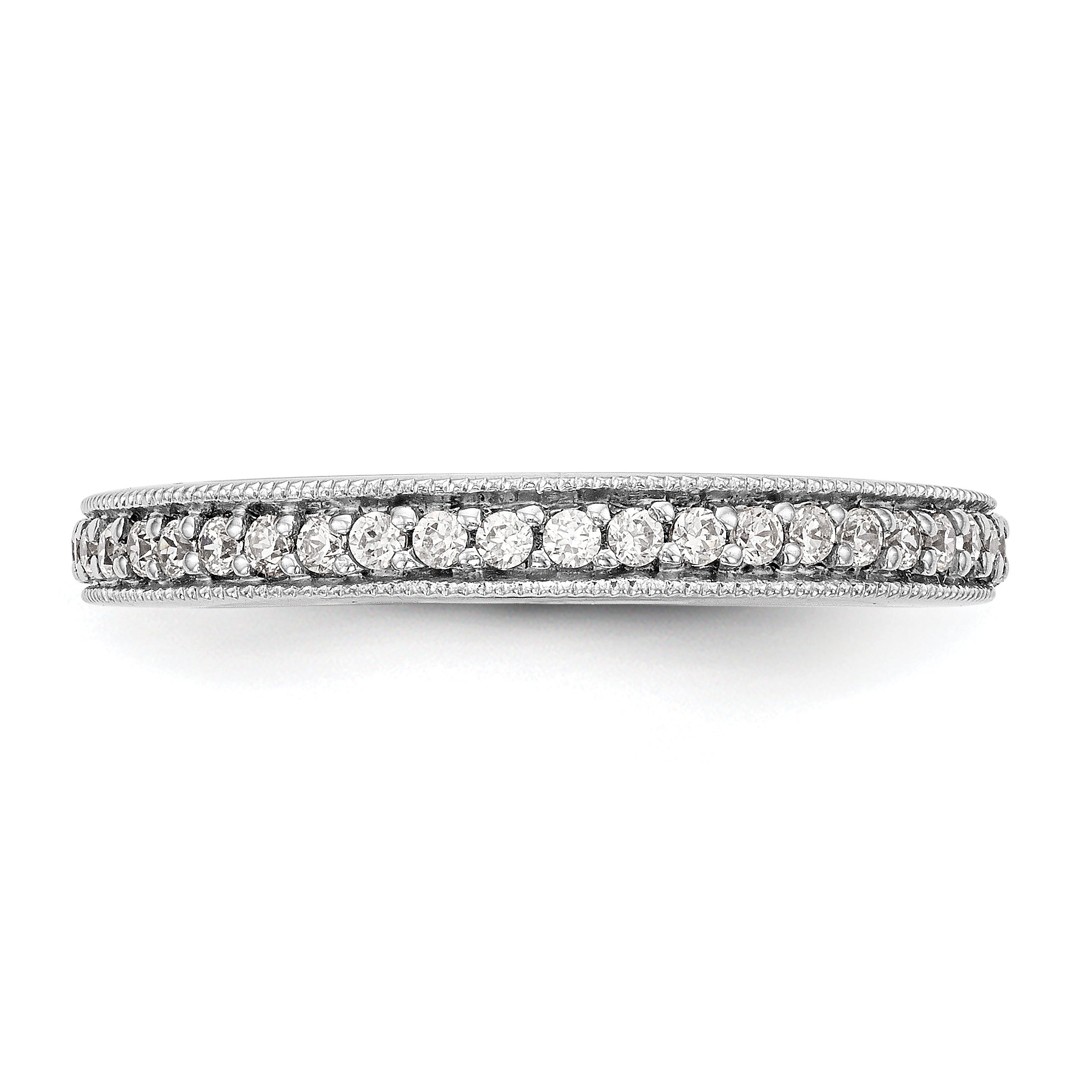 14K White Gold 1/6 carat Diamond Complete Wedding Band