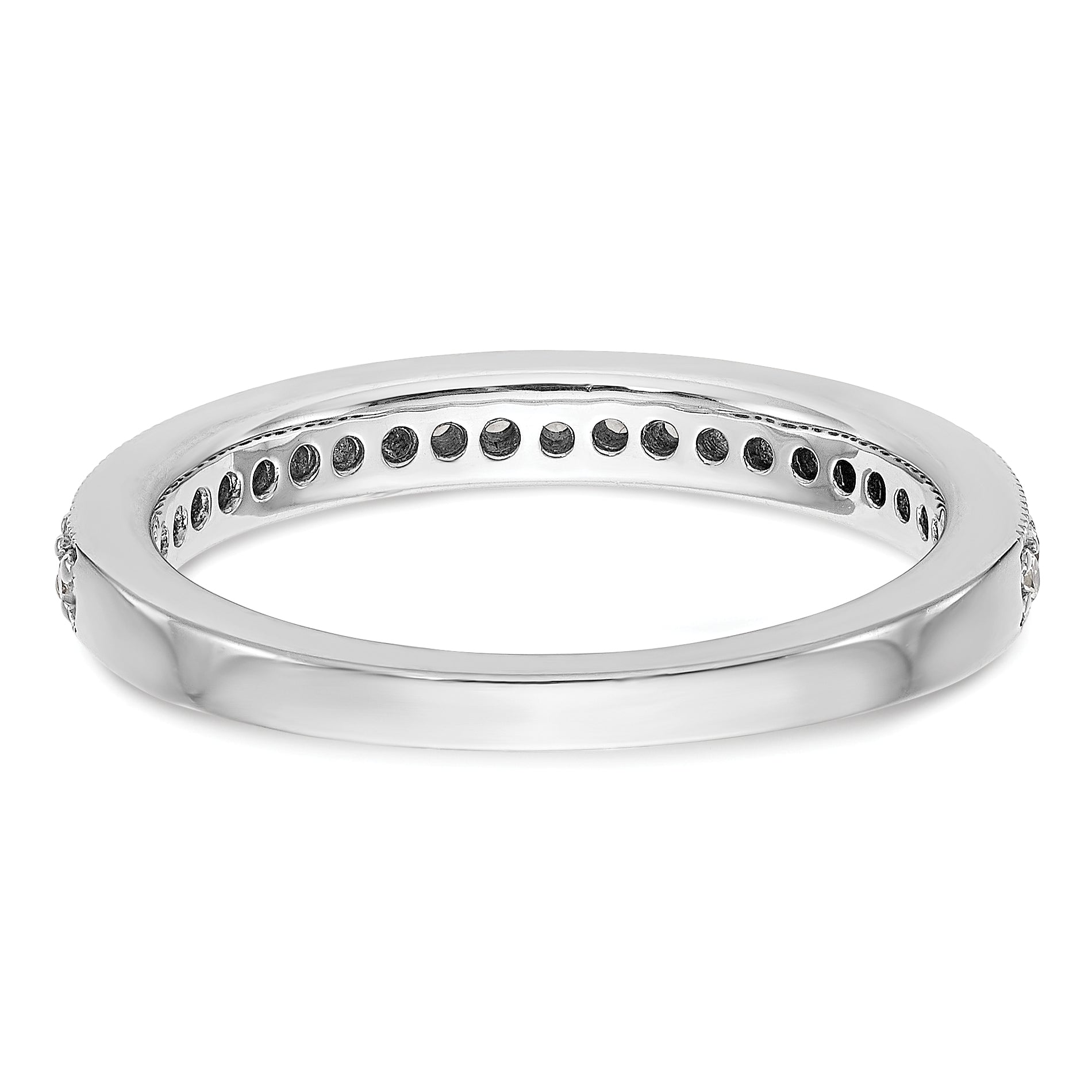 14K White Gold 1/6 carat Diamond Complete Wedding Band
