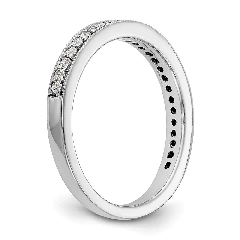 14K White Gold Diamond Band - 7
