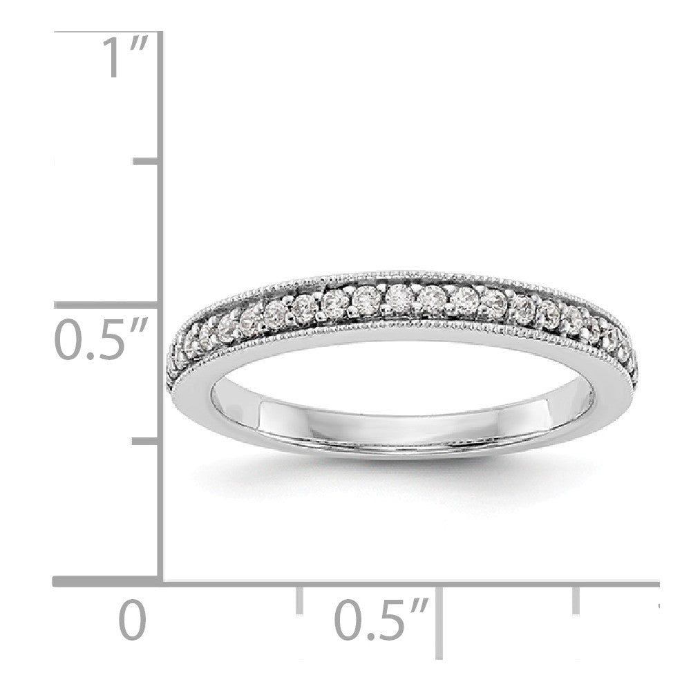 14K White Gold Diamond Band