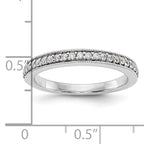 14K White Gold 1/6 carat Diamond Complete Wedding Band