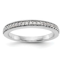 14K White Gold Diamond Band - 7