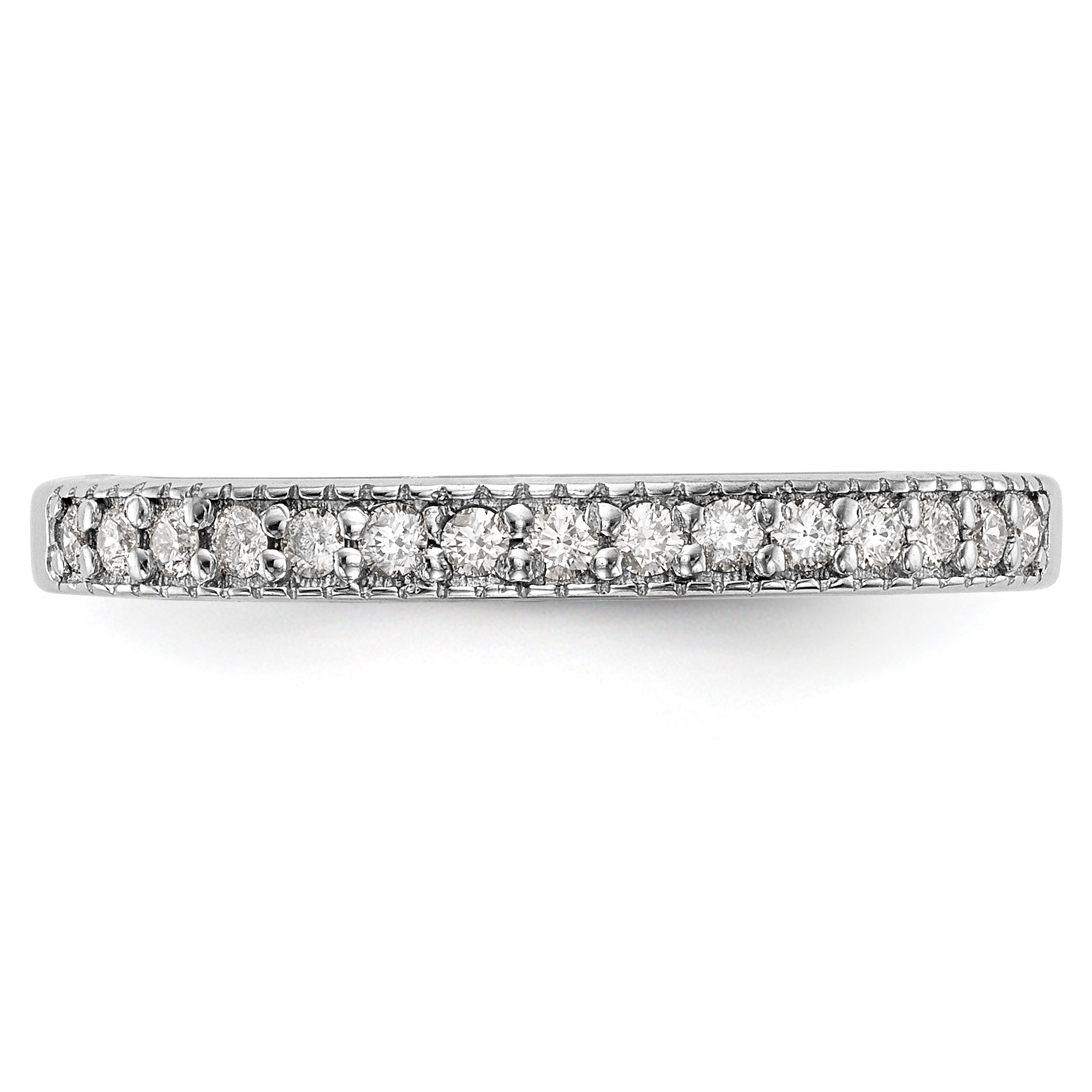 14K White Gold Diamond Band - 7