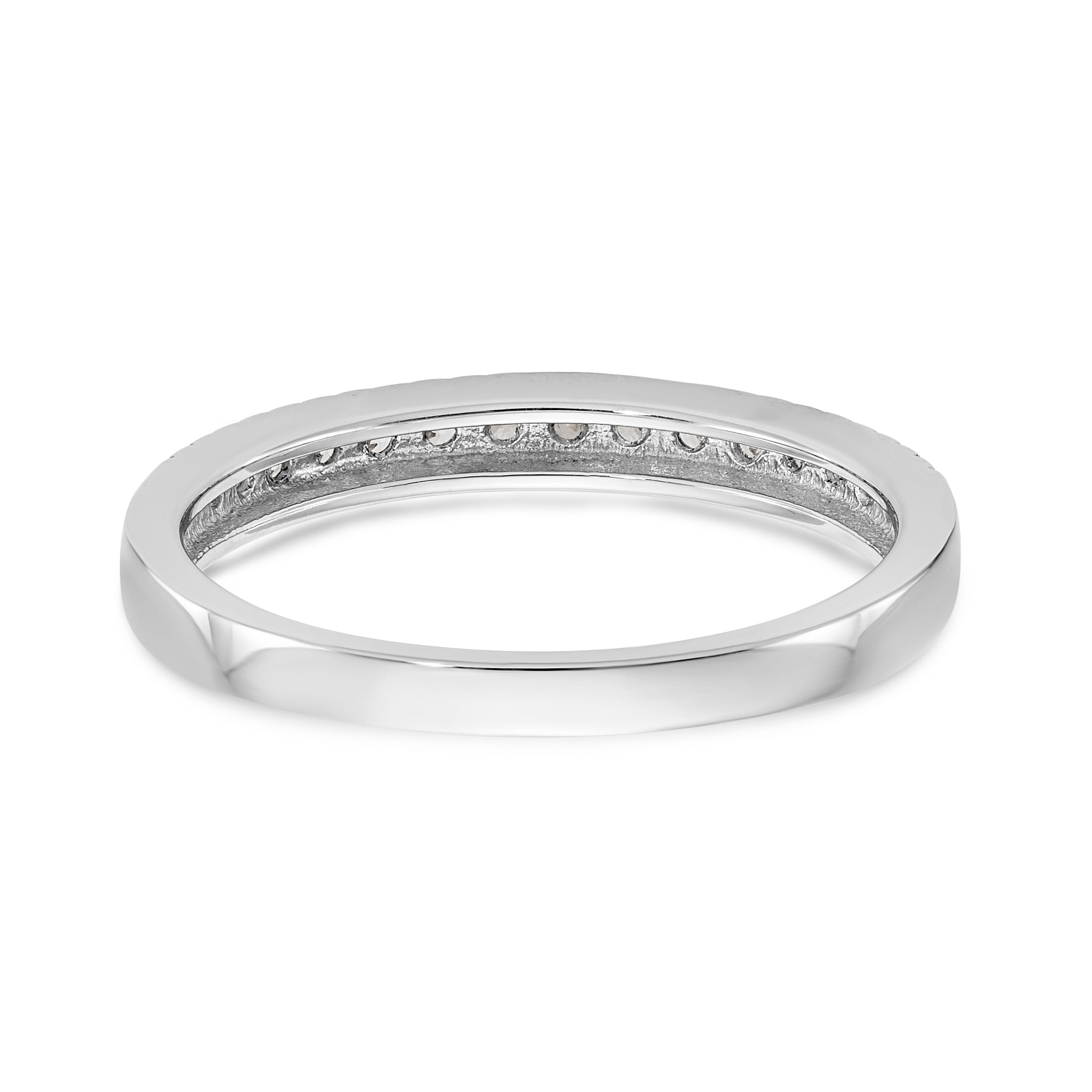 14K White Gold Diamond Band - 7
