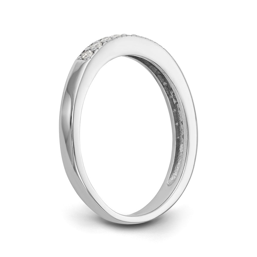14K White Gold Diamond Band - 7
