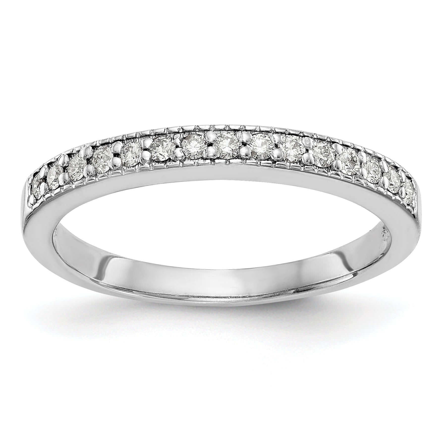 14K White Gold Diamond Band Main image