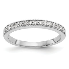 14K White Gold Diamond Band - 7