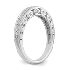 14K White Gold 1/4 carat Diamond Complete Wedding Band