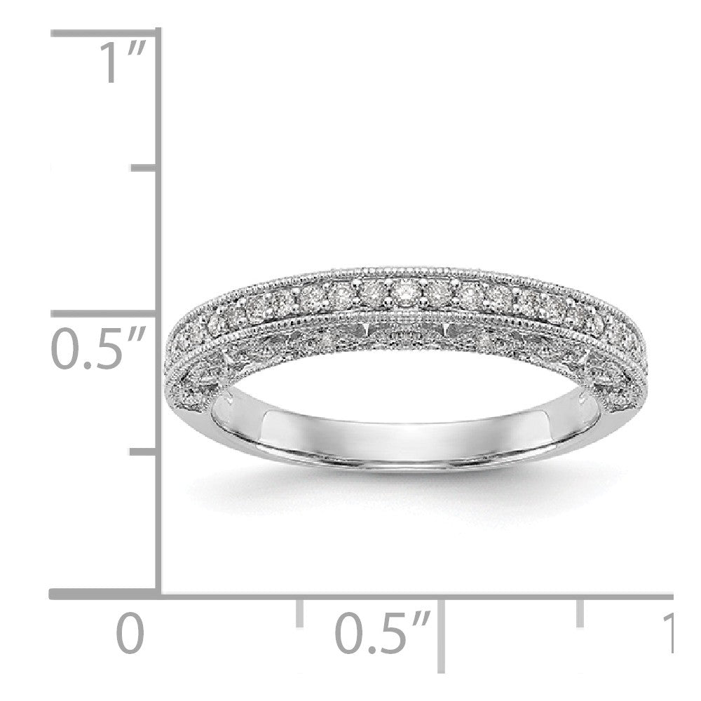 14K White Gold Diamond Band
