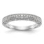 14K White Gold 1/4 carat Diamond Complete Wedding Band