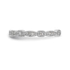 14K White Gold 1/10 carat Diamond Complete Wedding Band