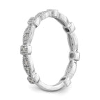 14K White Gold 1/10 carat Diamond Complete Wedding Band
