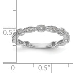 14K White Gold 1/10 carat Diamond Complete Wedding Band