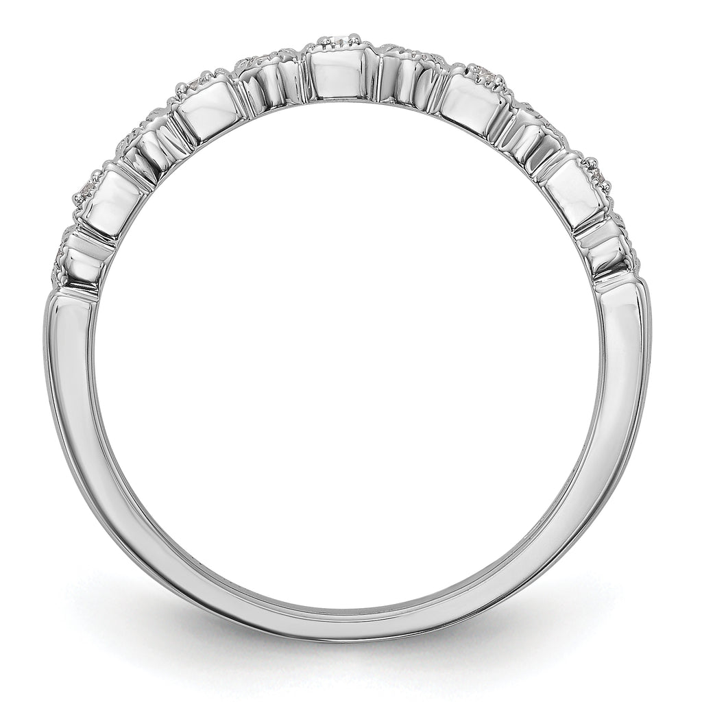 14K White Gold Diamond Band