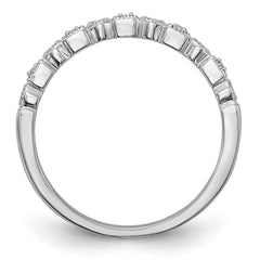 14K White Gold Diamond Band - 7