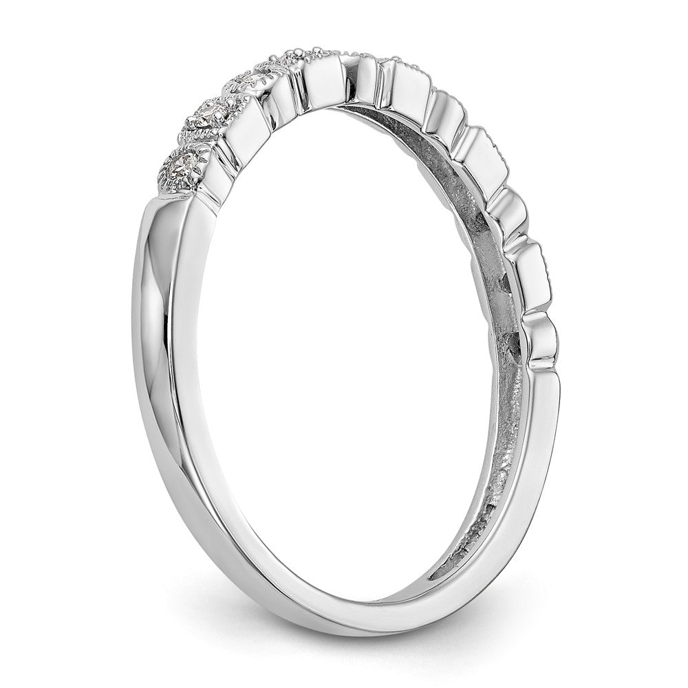 14K White Gold Diamond Band - 7