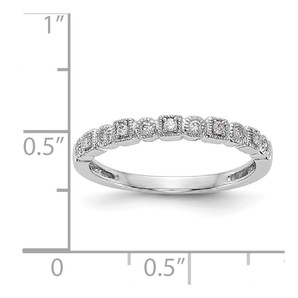 14K White Gold Diamond Band