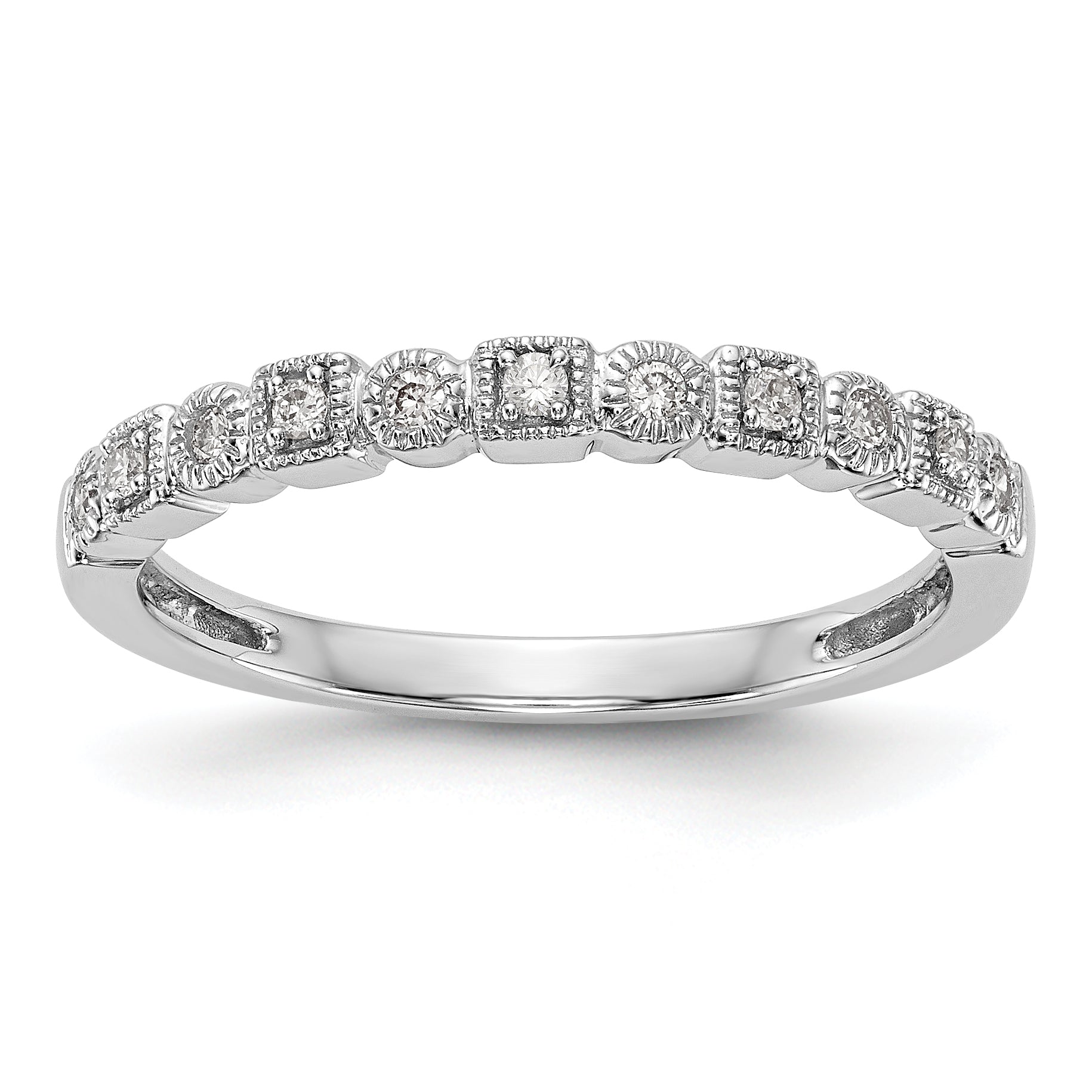 14K White Gold Diamond Band Main image