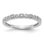 14K White Gold Diamond Band
