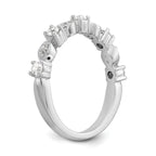 14K White Gold 1/4 carat Diamond Complete Wedding Band
