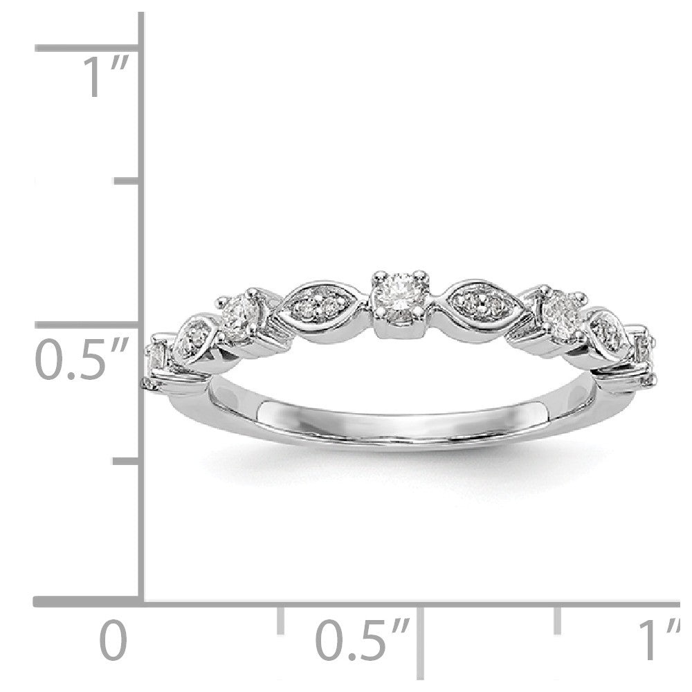 14K White Gold Diamond Band