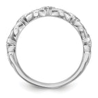 14K White Gold 1/15 carat Diamond Complete Wedding Band