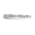 14K White Gold 1/15 carat Diamond Complete Wedding Band