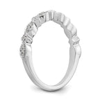 14K White Gold 1/15 carat Diamond Complete Wedding Band