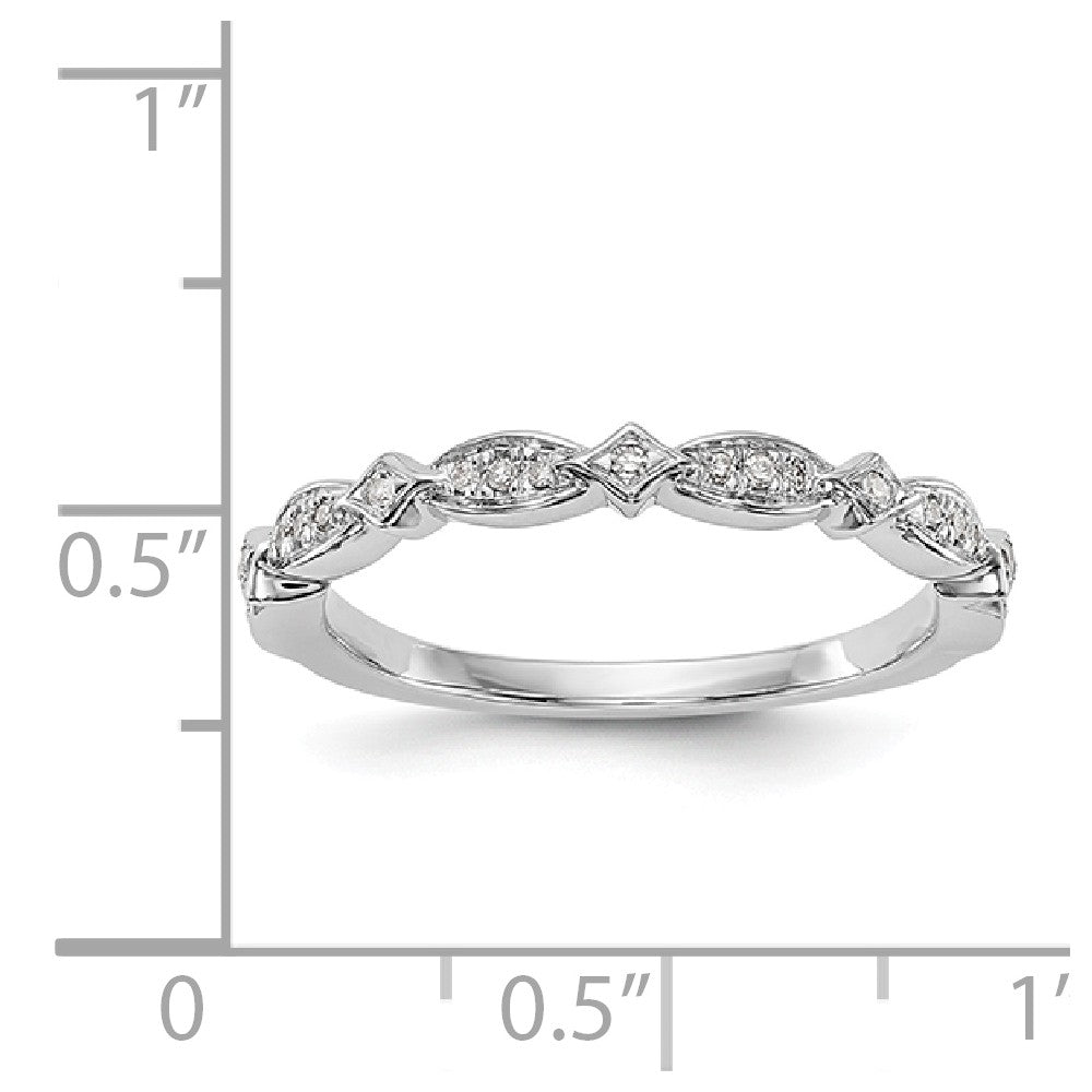 14K White Gold Diamond Band